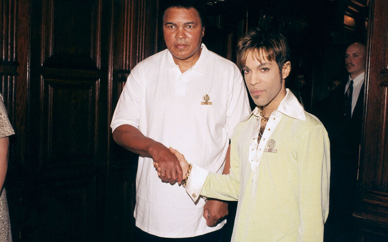 Muhammad Ali  &amp; Prince Photo Print Framed (black) with glass 8 1/2&quot; X 11&quot;