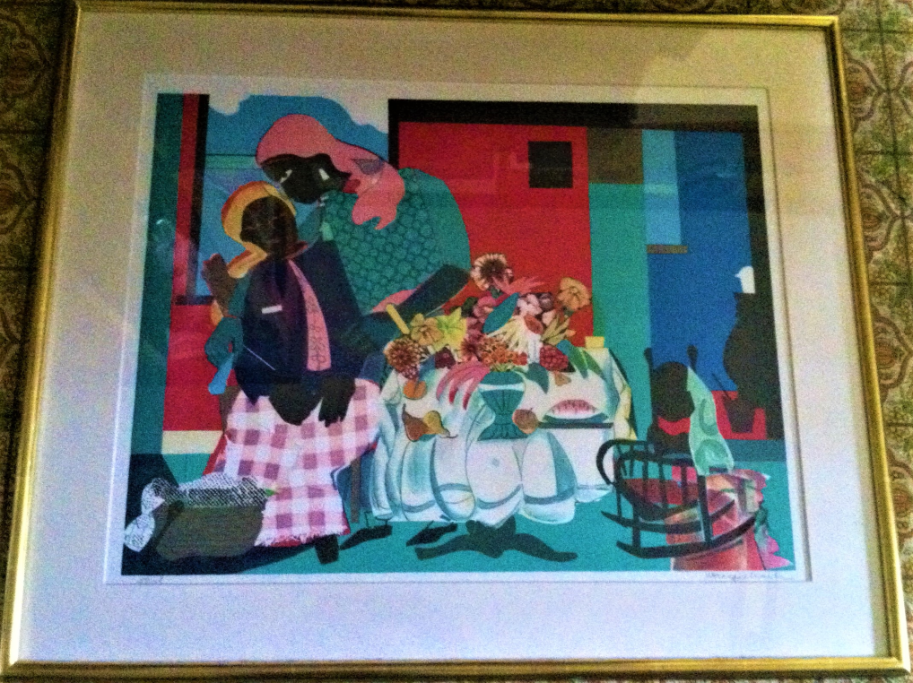Romare Bearden "Morning" Signed, Numbered, Matted Glass Gold Framed 21 1/4"X 28 1/2" Call/Text 919-638-0050 for $$$$