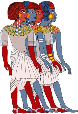 Egyptian Men 8 1/2&quot; X11&quot; Print Framed With Glass