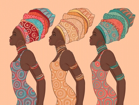 Three Sistah&#39;s  Head Wraps 8 1/2&quot; X 11&quot; Print Framed (black) with glass