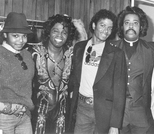Janet Jackson-James Brown-Michael Jackson-Rev Al Sharpton Photo Framed with glass