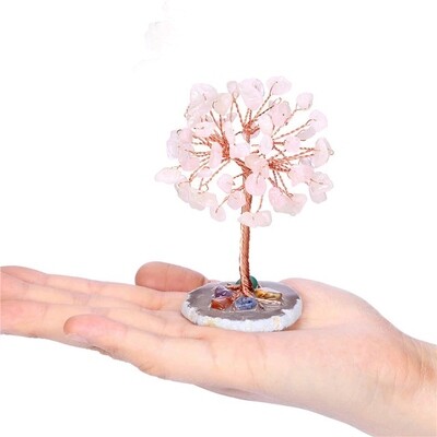 Mini Rose Quartz Crystal Tree