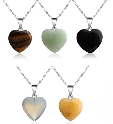 Heart Shaped Crystal Necklace