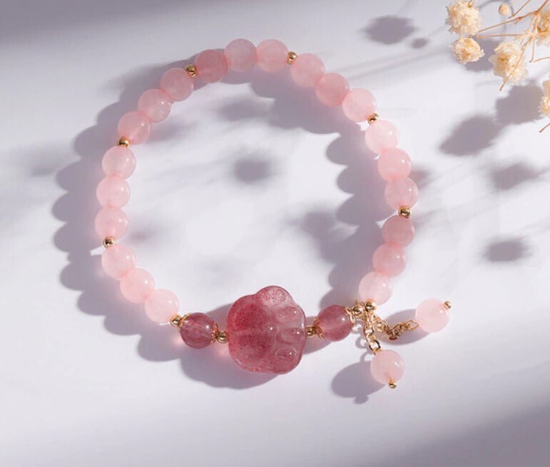 Dainty Paw Print Crystal Bracelet