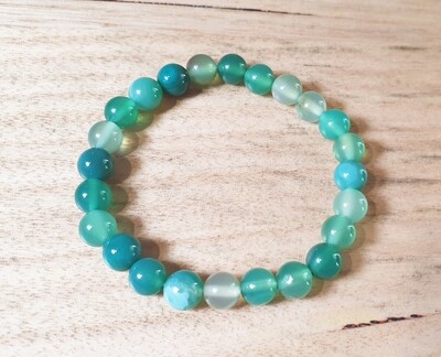 Sea Green Agate Crystal Bracelet