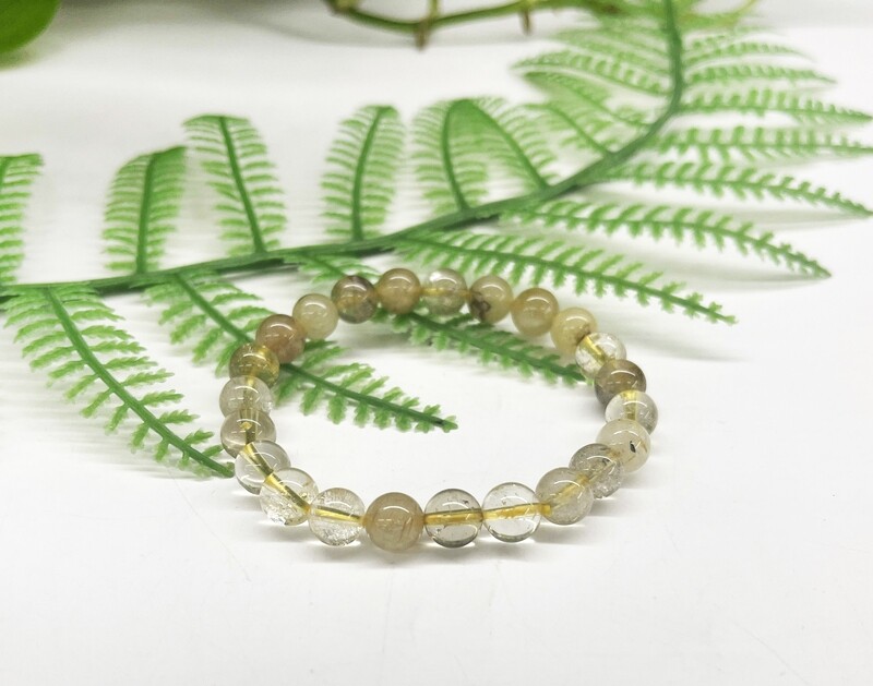 Gold Rutilated Crystal Bracelet
