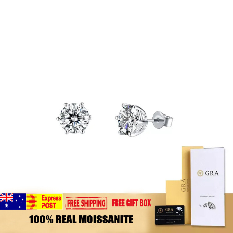 0.5 ct Moissanite Stud Earrings