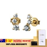 Crawler Stud Moissanite Earrings