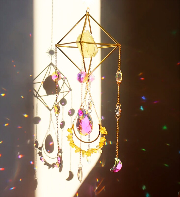 Citrine Success Crystal Suncatcher