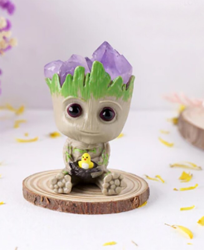 Mini Baby Groot 5cm with Crystals