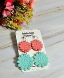 Pink and Medium Powder Blue Smiley Daisy