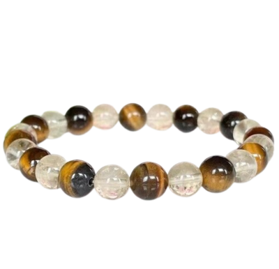Citrine &amp; Tiger Eye Crystal Bracelet