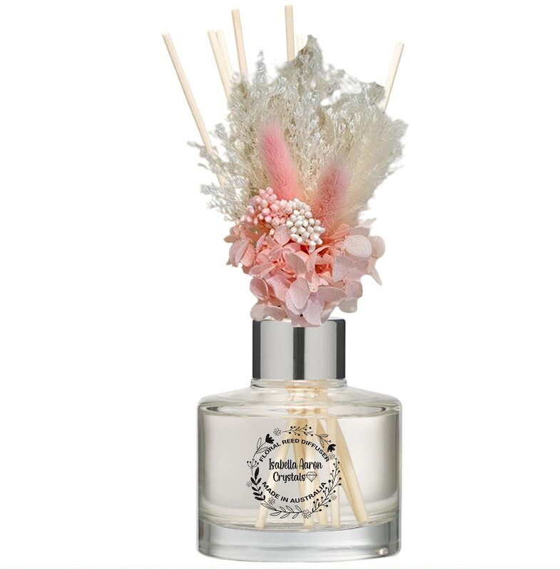 Floral Reed Diffuser, Dried Floral Color Choices: Pink