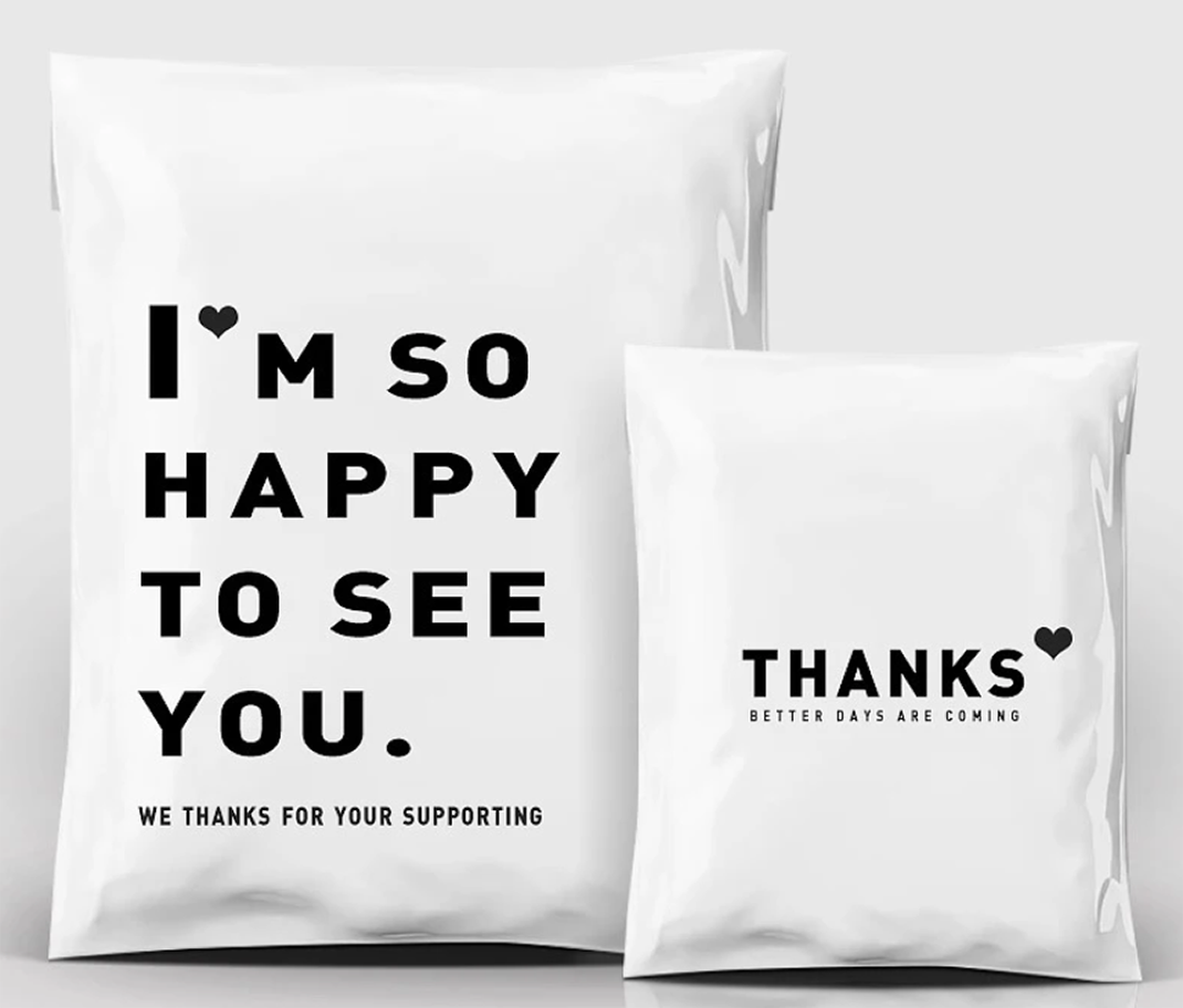 25 PCS I&#39;M SO HAPPY TO SEE YOU POLY MAILER BAG 13X18&quot;
