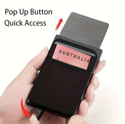 RFID Anti-Theft Aluminum Pop Up Slim Wallet