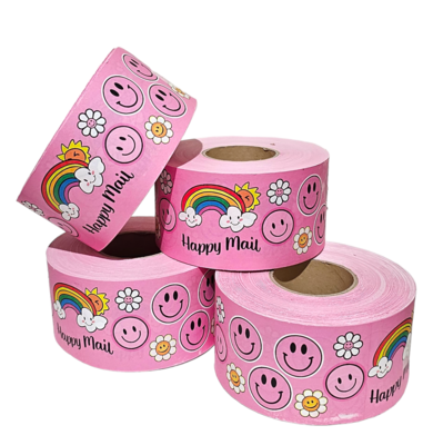 Cute Pink Kraft Paper Water Activated Packaging Tape