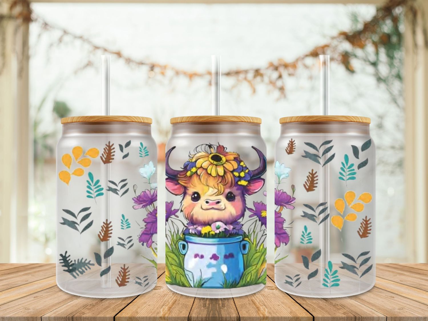 Highland Cow Garden Double Sided