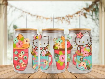Hello Kitty On Cup Double Sided