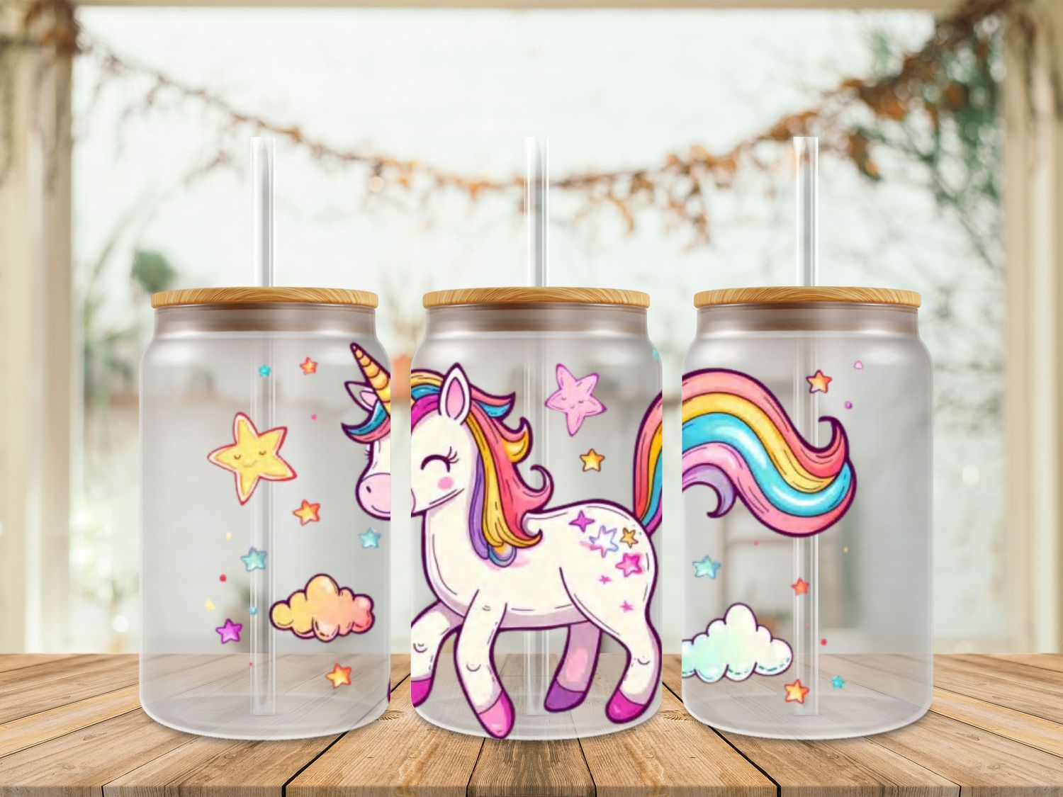 Double Sided Unicorn With Rainbow Tail