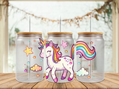 Double Sided Unicorn With Rainbow Tail