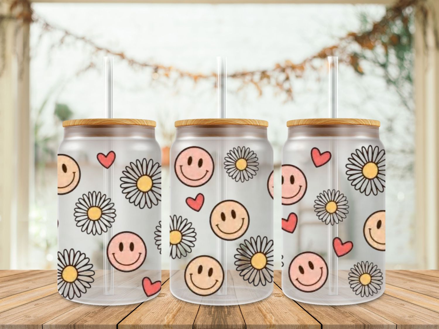Smiley Flower Heart