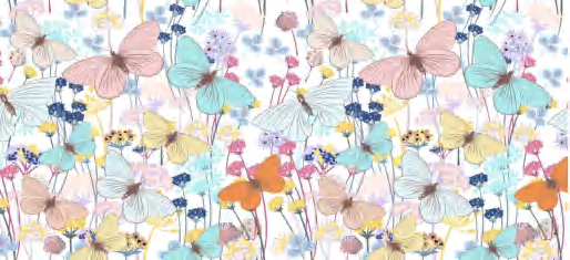 Pastel Color Butterflies Double Sided