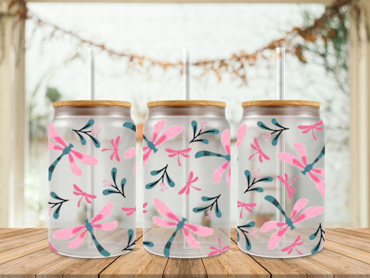Pink Dragonfly Double Sided