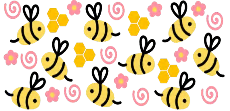 Bees with Pink Flowers