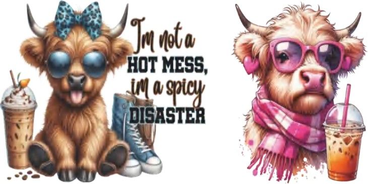 Highland Cow I&#39;m A Spicy Disaster