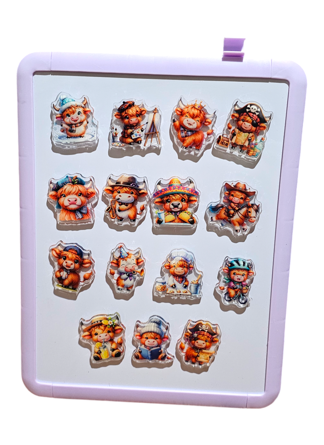 Highland Cow Magnets, DESIGN: ON ICE