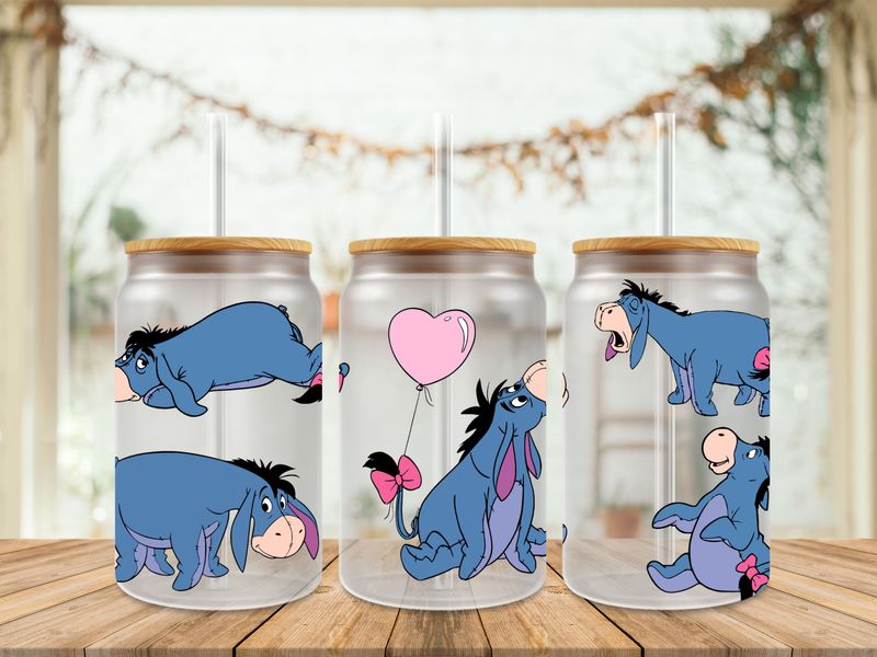 Eeyore With Pink Heart Balloon