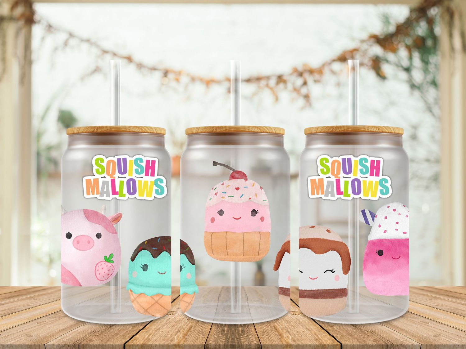 Double Sided Squishmallows Five