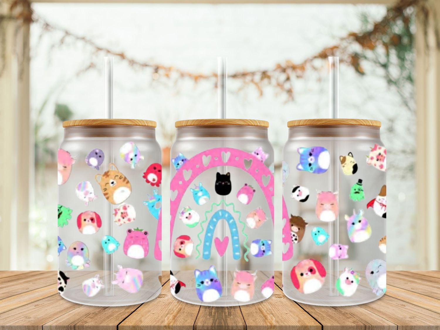Squishmallow Hearts Rainbow