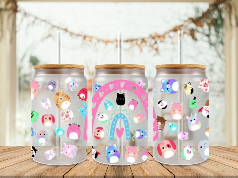 Squishmallow Hearts Rainbow