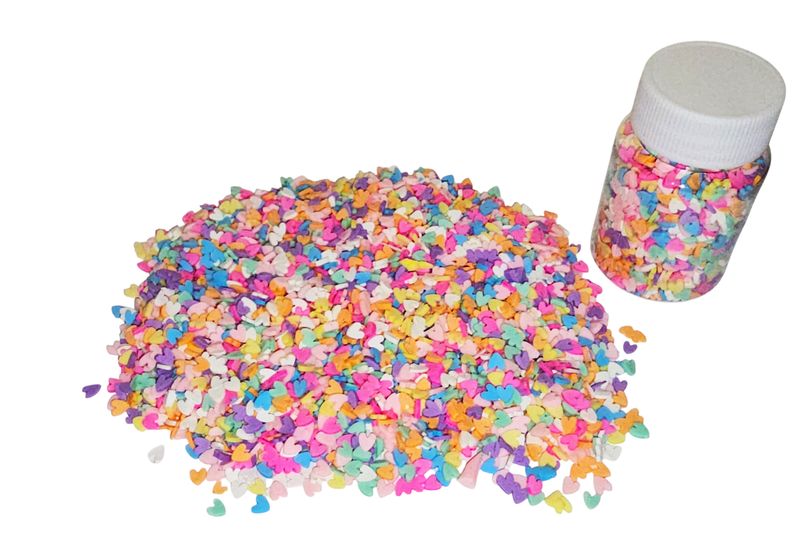 Colourful Hearts Clay Pieces