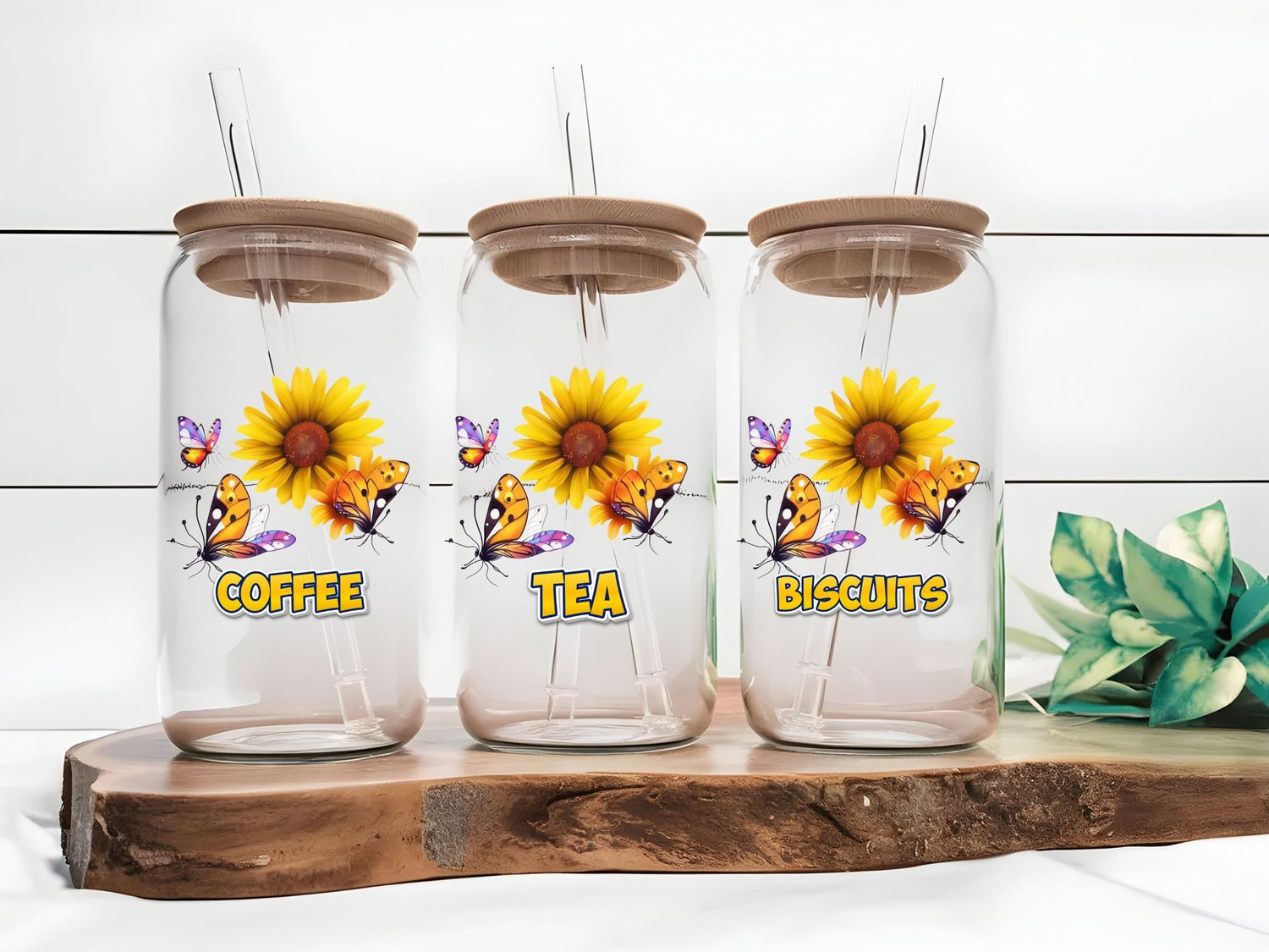 Flower Butterfly Coffee Tea Biscuits