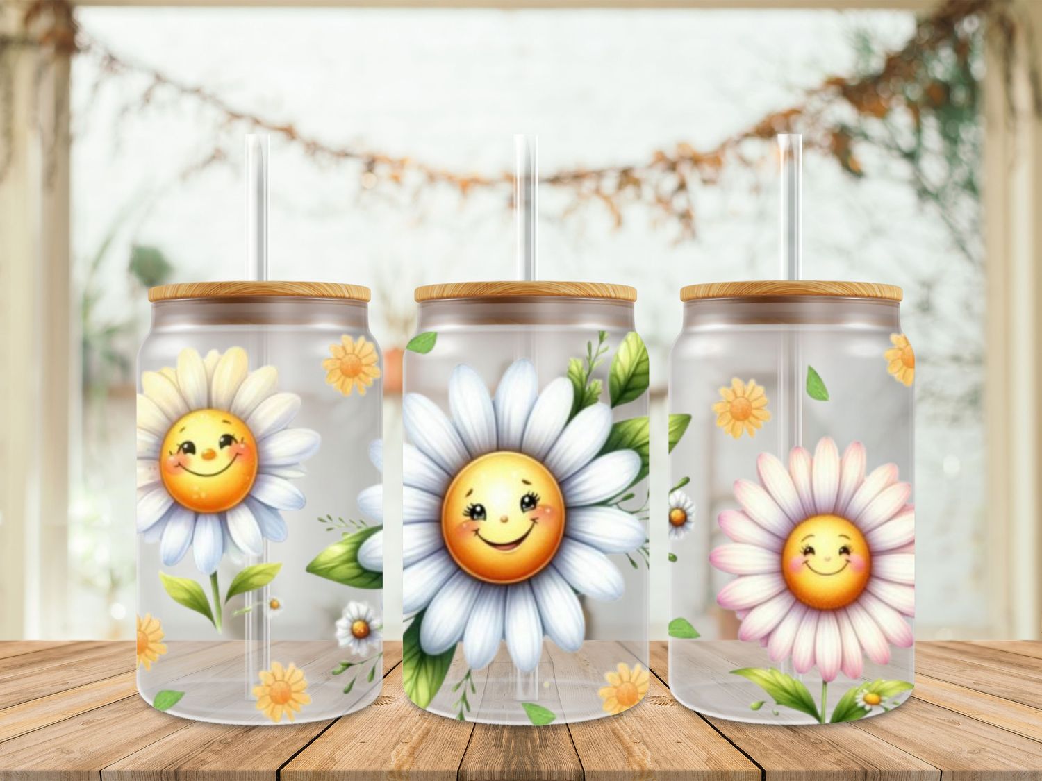 Smiley Flower White