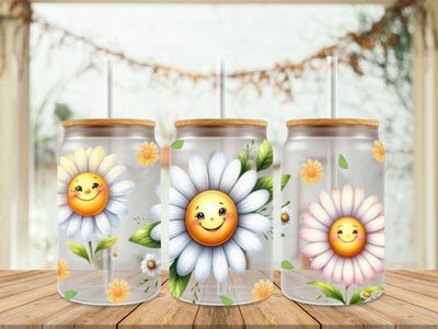 Smiley Flower White
