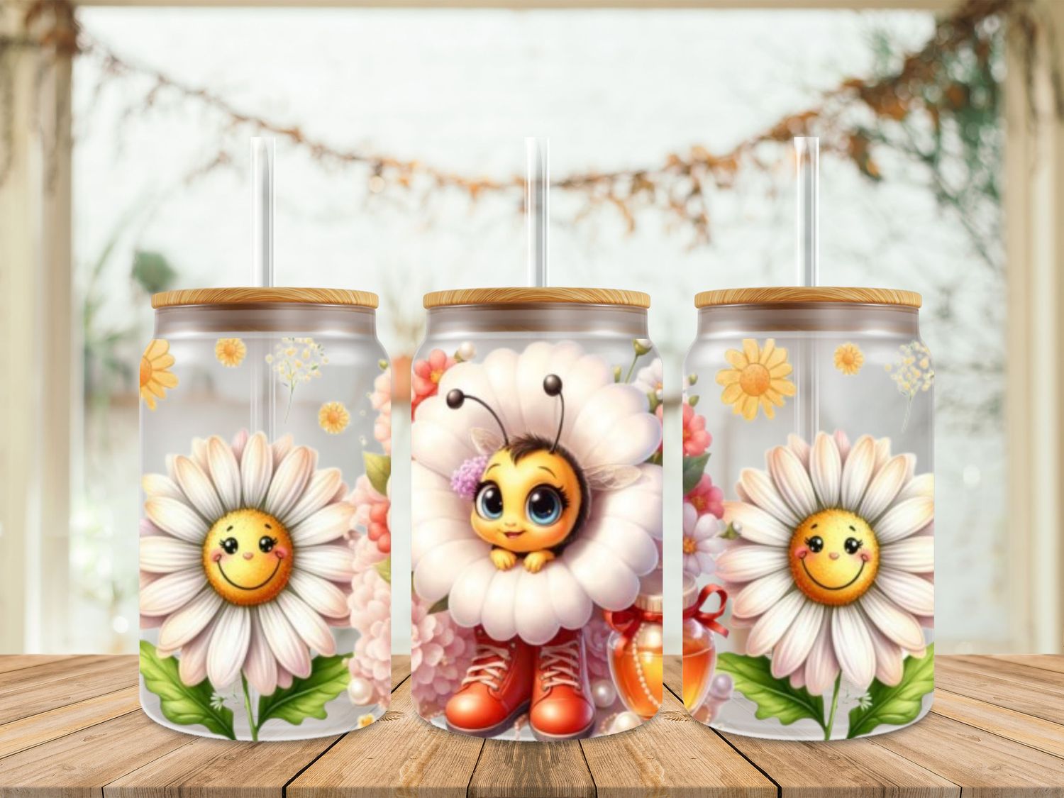 Bee &amp; Smiley Flowers