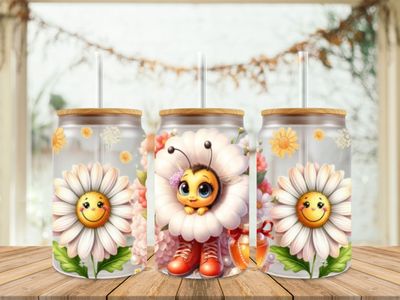 Bee &amp; Smiley Flowers