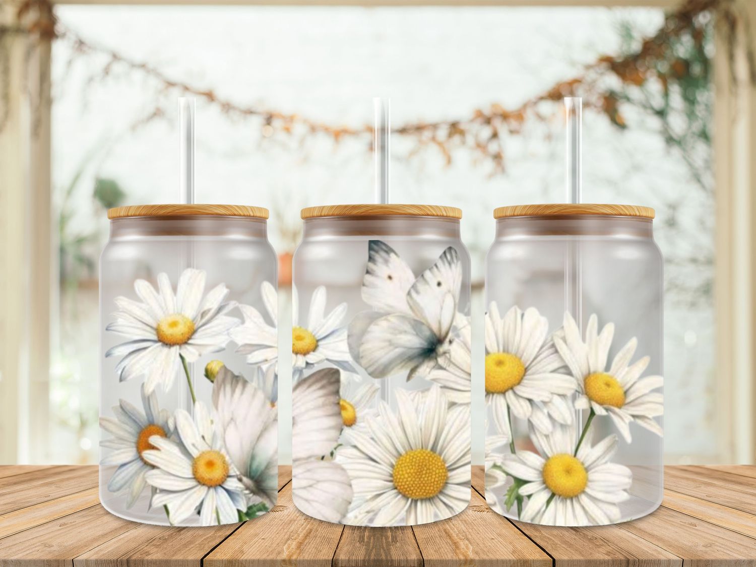 White Flowers With Butterfly