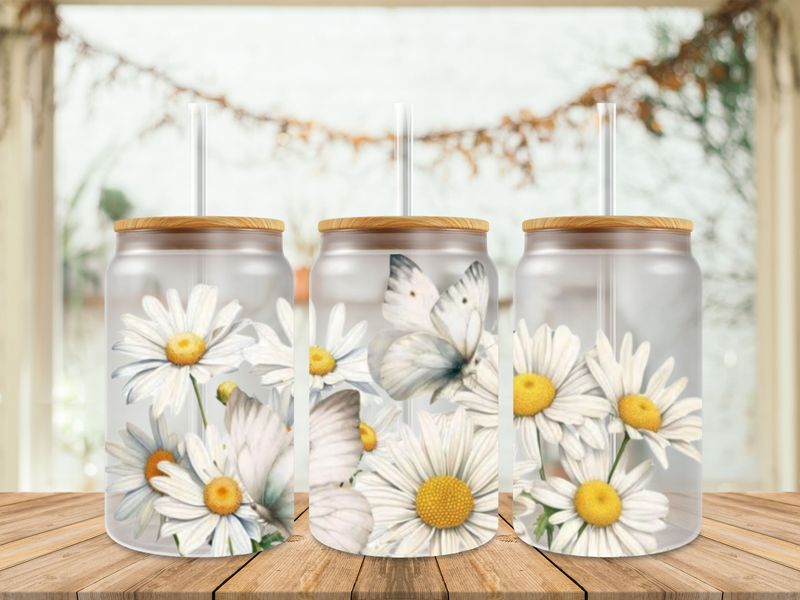 White Flowers With Butterfly
