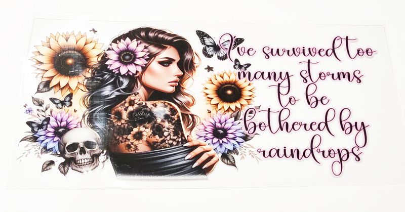 Double Sided Tattooed Girl Raindrops