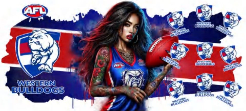 AFL Tattooed Girl Bulldogs