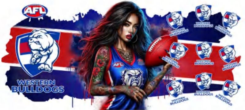 AFL Tattooed Girl Bulldogs
