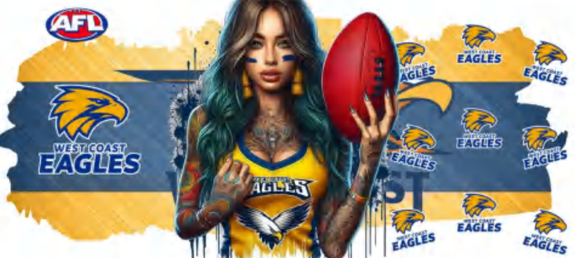 AFL Tattooed Girl West Coast Eagles