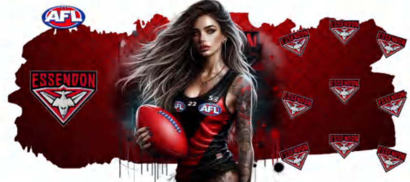 AFL Tattooed Girl Essendon
