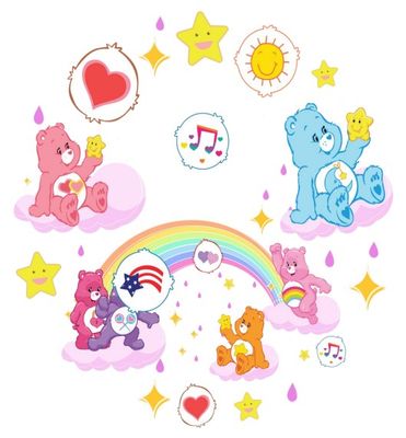 Care Bears Note Lid Decals