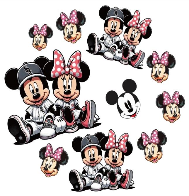 Mickey &amp; Minnie Lid Decals