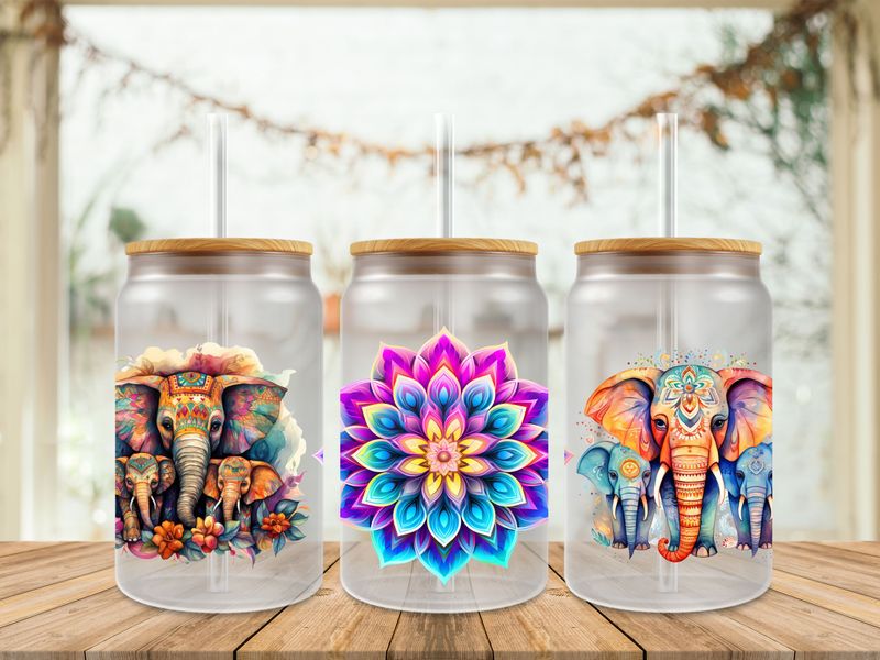 Mandala Elephant With Calf